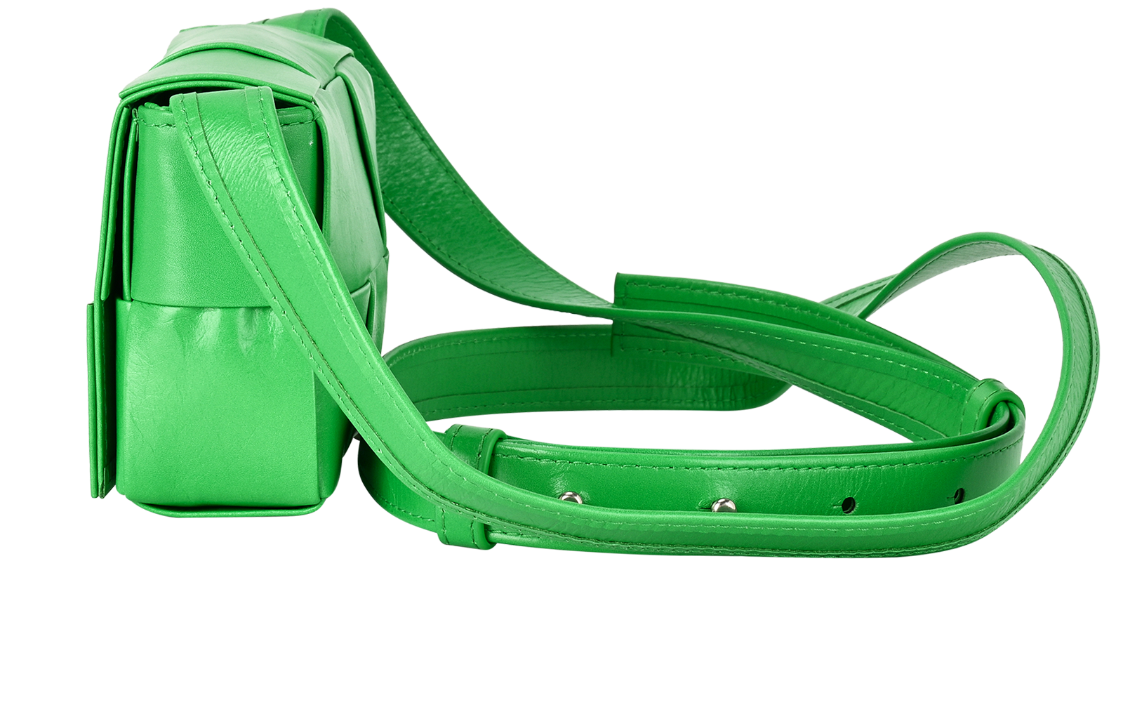 Mini Cassette Bag, &pound;420, Handbags, Green, Leather, Bottom view